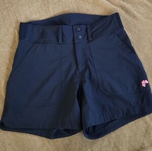 Krimson Klover Navy High Waist Shorts with Pink Accent